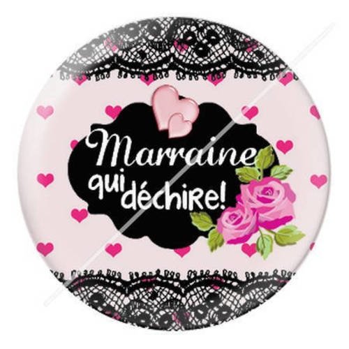 Cabochon résine a coller 25 mm pour marraine b6 