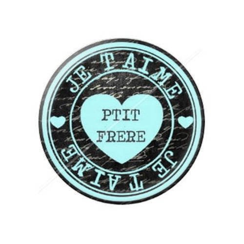 Cabochon résine a coller 25 mm petit frere 