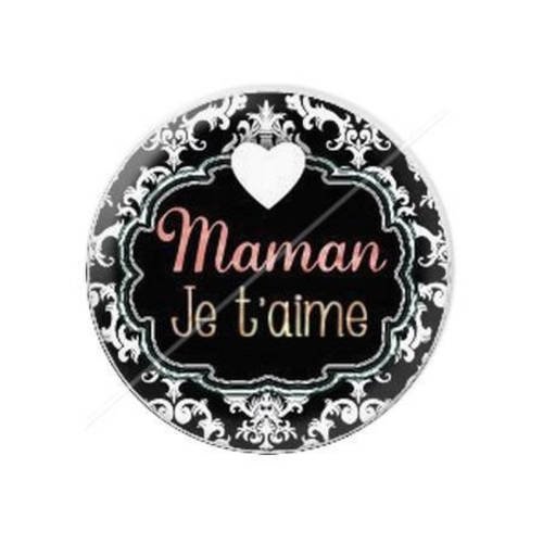 Cabochon résine a coller 25 mm pour maman b9 