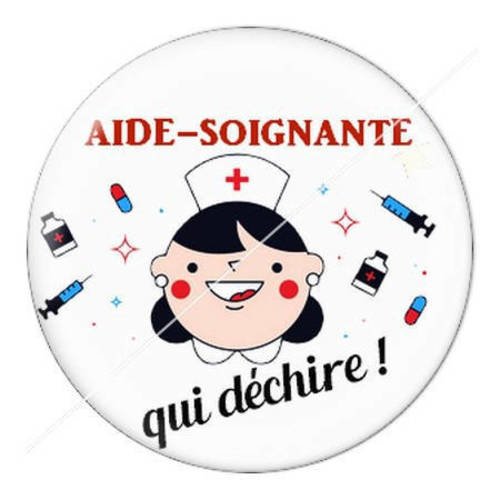 Cabochon résine a coller 25 mm aide-soignante 23 