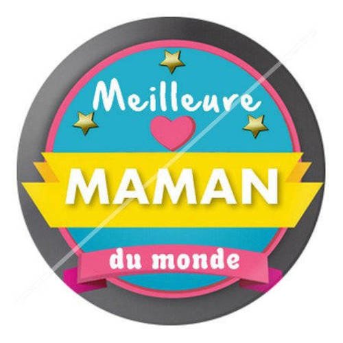 Cabochon résine a coller 25 mm pour maman c7 