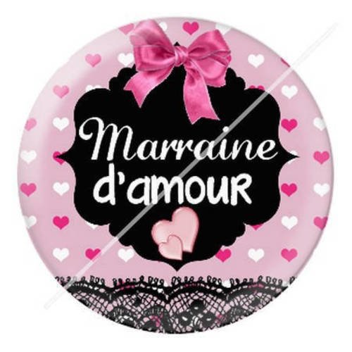 Cabochon résine a coller 25 mm pour marraine b11 