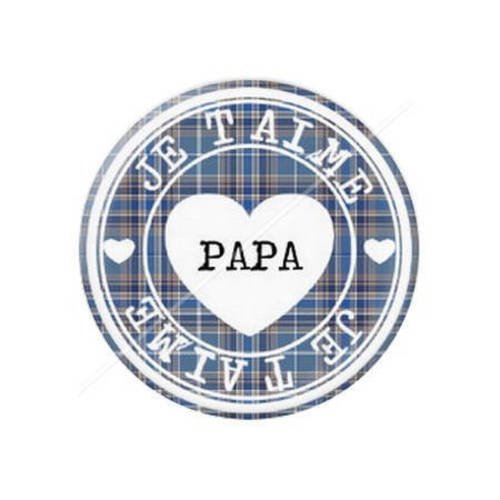 Cabochon résine a coller 25 mm papa 4 