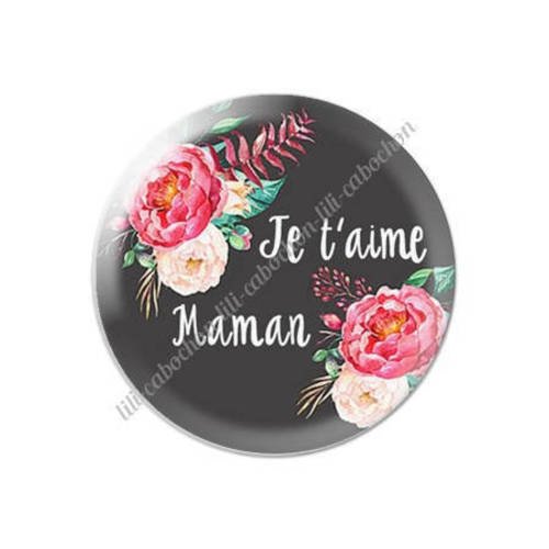 Cabochon résine a coller 25 mm maman m2 