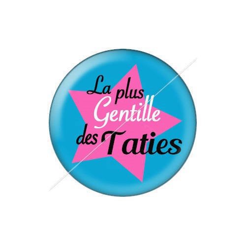 Cabochon résine a coller 25 mm tatie tata j17 