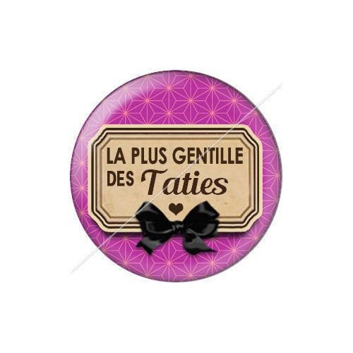 Cabochon résine a coller 25 mm tatie tata j18 