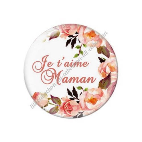 Cabochon résine a coller 25 mm maman m1 