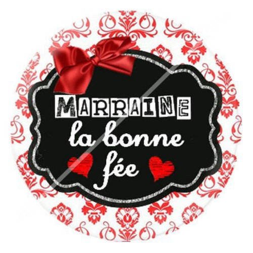 Cabochon résine a coller 25 mm pour marraine 15 