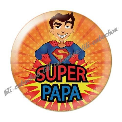 Cabochon résine a coller 25 mm papa 2 