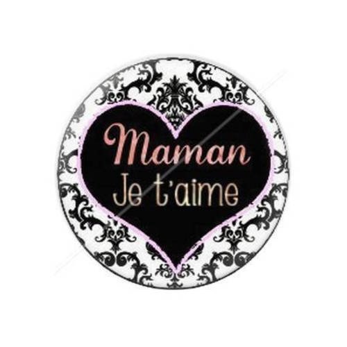 Cabochon résine a coller 25 mm pour maman b12 