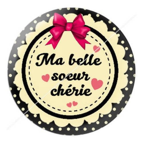 Cabochon résine a coller 25 mm belle-soeur 3 