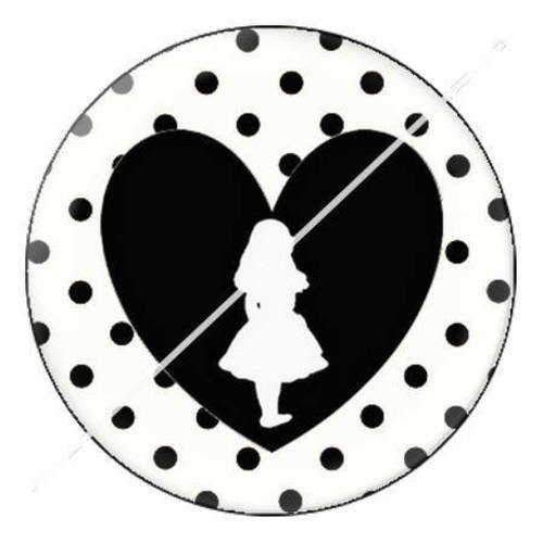 Cabochon résine a coller 25 mm à alice 11 