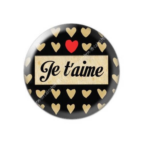 Cabochon résine a coller 25 mm saint valentin je t'aime 25 