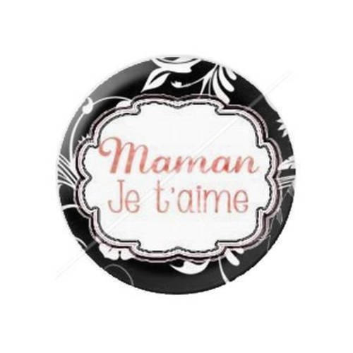 Cabochon résine a coller 25 mm pour maman b13 