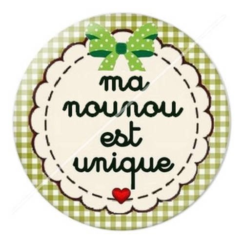 Cabochon résine a coller 25 mm nounou 2 