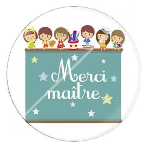 Cabochon résine a coller 25 mm merci maître 7 