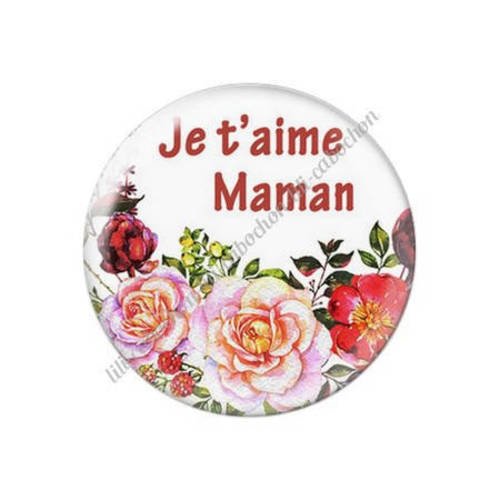 Cabochon résine a coller 25 mm maman m9 