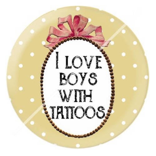 Cabochon résine a coller 25 mm femme tattoo 4 