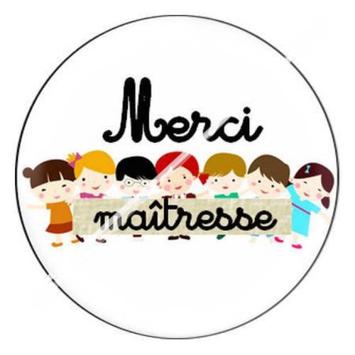 Cabochon résine a coller 25 mm merci maître 6 