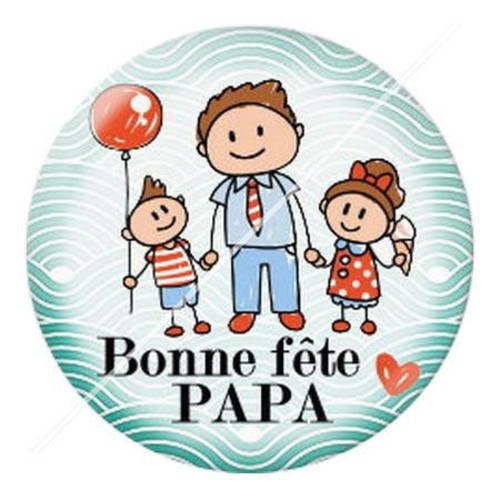 Cabochon résine a coller 25 mm pour papa f4 