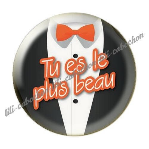 Cabochon résine a coller 25 mm papa 5 