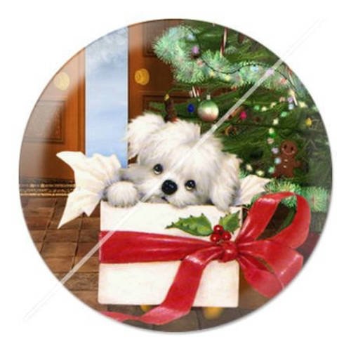 Cabochon résine a coller 25 mm noël f7 