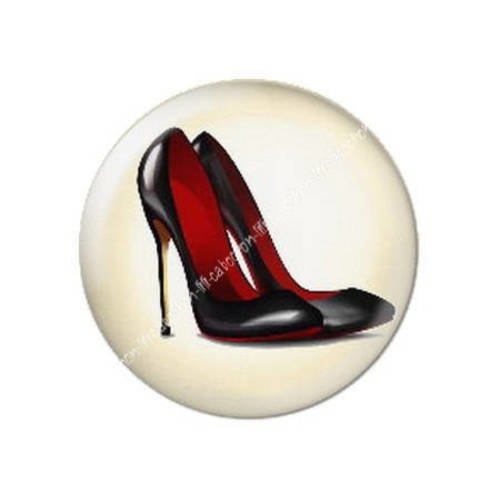 Cabochon résine a coller 25 mm mamzelle loulou 6 