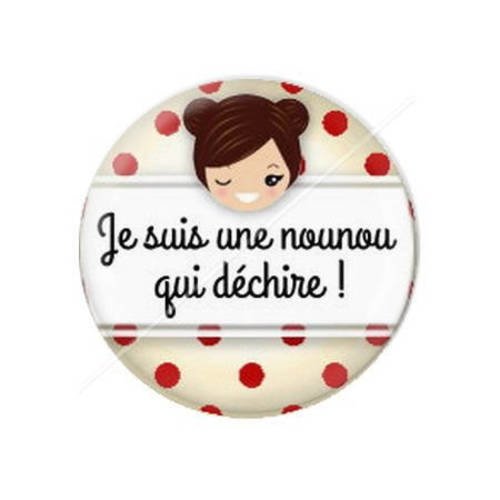 Cabochon résine a coller 25 mm pour nounou 