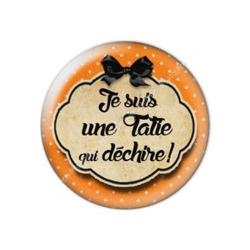 Cabochon résine a coller 25 mm tatie tata f35 