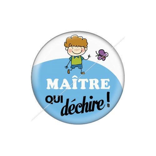 Cabochon résine a coller 25 mm maître j17 