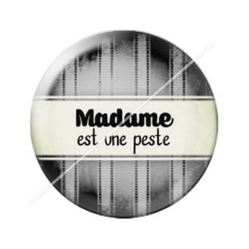 Cabochon résine a coller 25 mm madame 4 