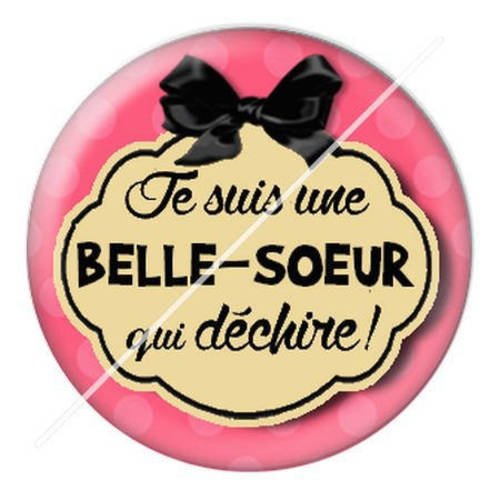 Cabochon résine a coller 25 mm pour belle-soeur 1 