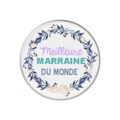 Cabochon résine a coller 25 mm marraine f31 