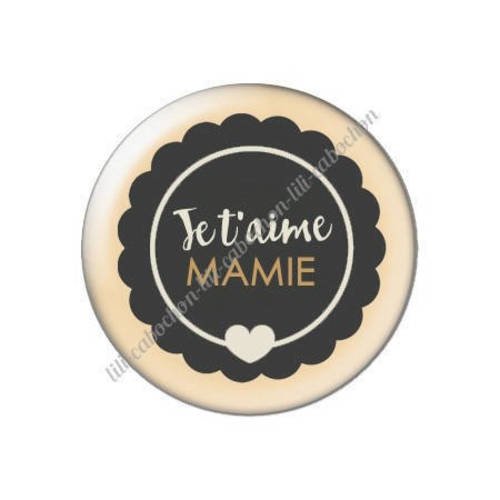 Cabochon résine a coller 25 mm  mamie m13 