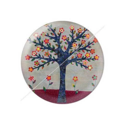Cabochon résine a coller 25 mm arbre 7 