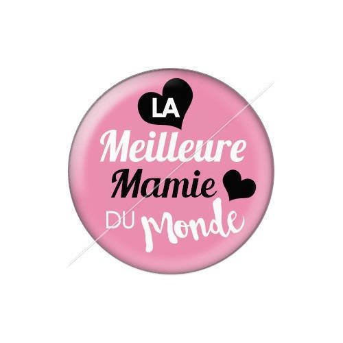 Cabochon résine a coller 25 mm mamie j27 