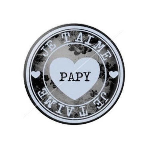 Cabochon résine a coller 25 mm papy 2 