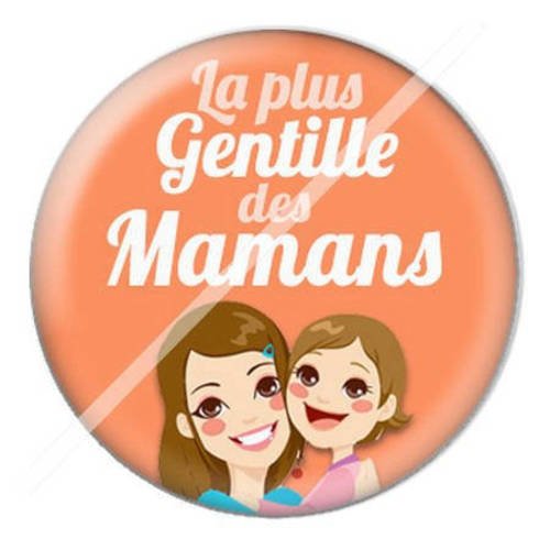 Cabochon résine a coller 25 mm pour maman m8 