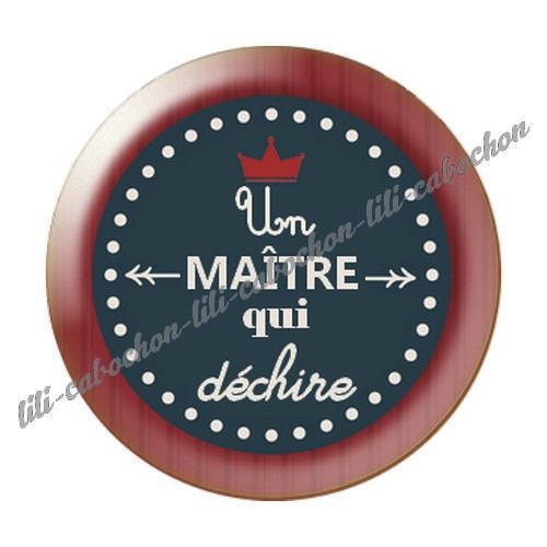 Cabochon résine a coller 25 mm maître i33 