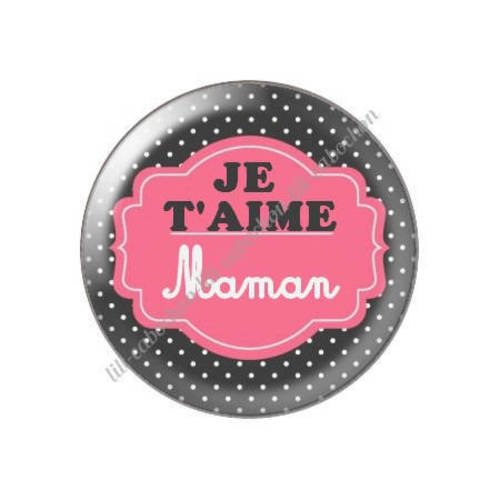 Cabochon résine a coller 25 mm maman m20 