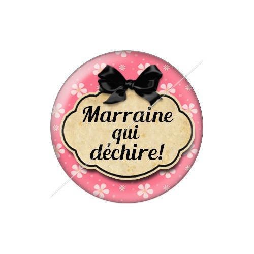 Cabochon résine a coller 25 mm marraine j34 
