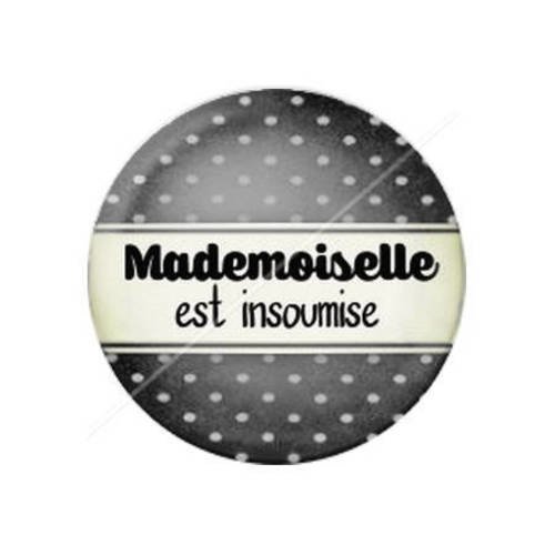 Cabochon résine a coller 25 mm madame insoumise 27 