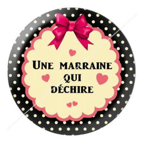 Cabochon résine a coller 25 mm pour marraine 2 