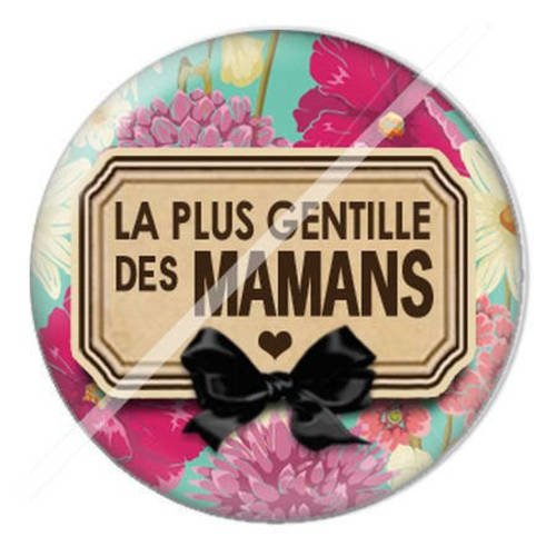 Cabochon résine a coller 25 mm pour maman m9 