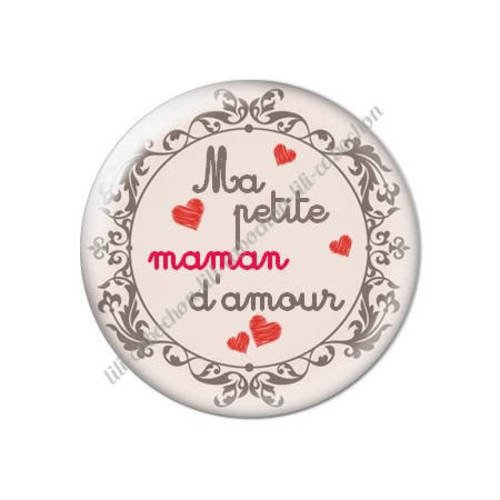 Cabochon résine a coller 25 mm maman m31 