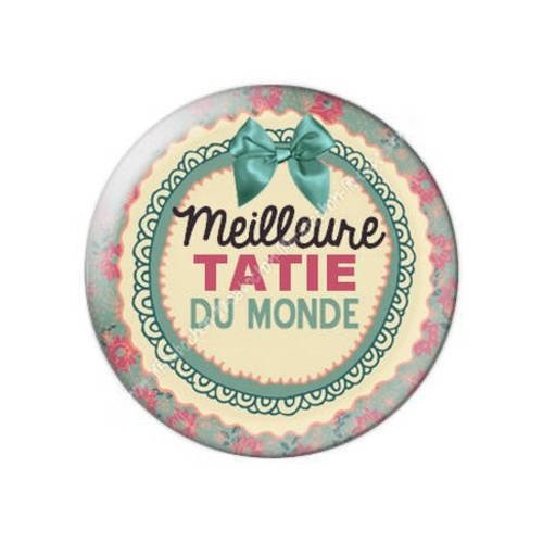 Cabochon résine a coller 25 mm tatie tata f6 