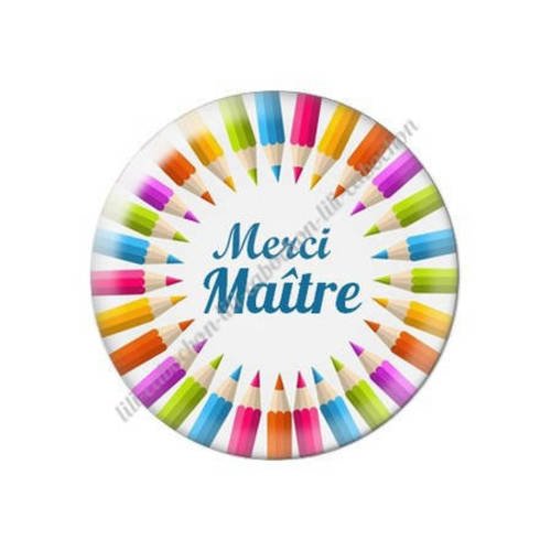 Cabochon résine a coller 25 mm maître s57 