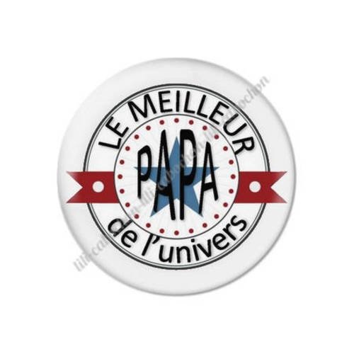 Cabochon résine a coller 25 mm papa 53 