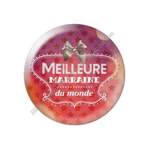 Cabochon résine a coller 25 mm marraine k1 