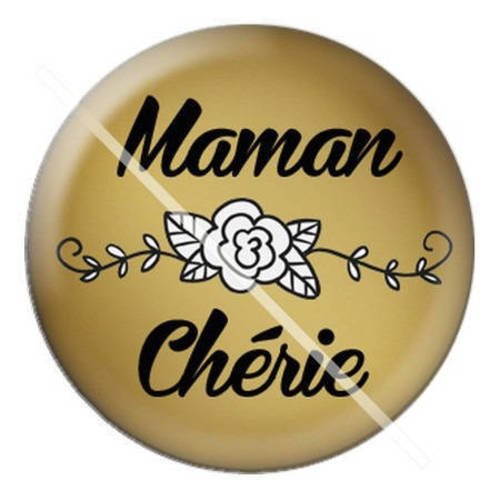 Cabochon résine a coller 25 mm pour maman a6 